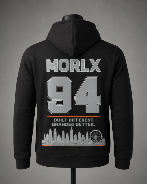 MORLX 94 heavyweight jumper back on black mannequin