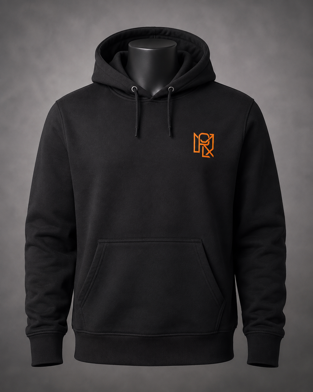 MORLX 94 heavyweight jumper front on black mannequin