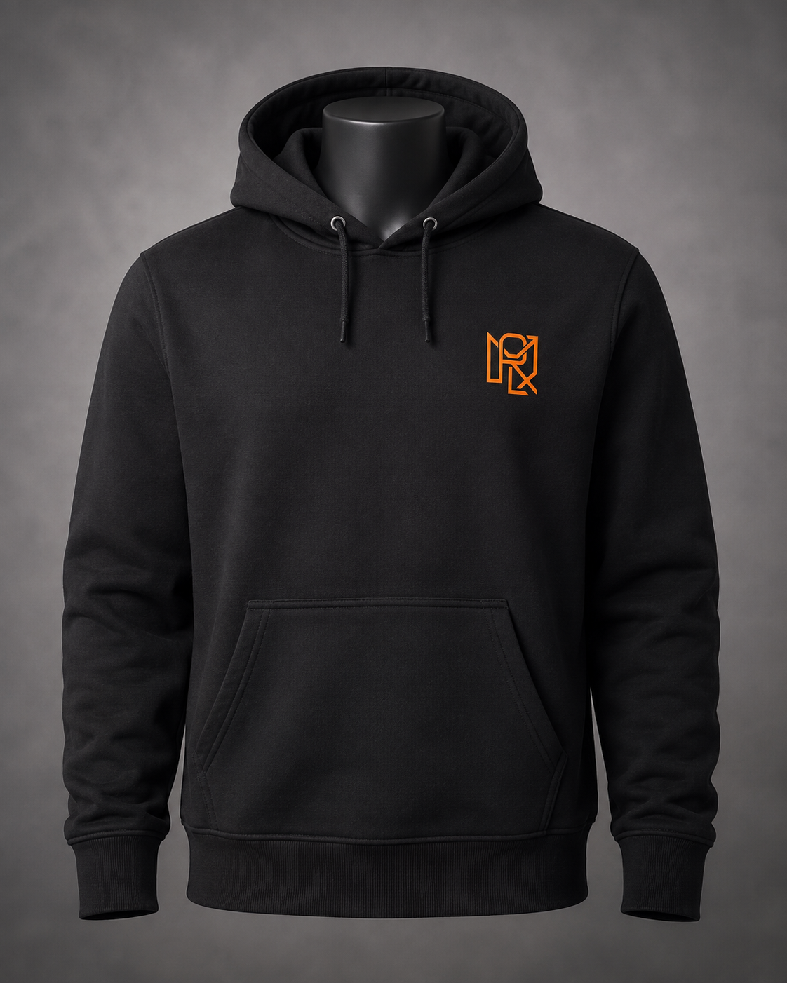 MORLX 94 heavyweight jumper front on black mannequin